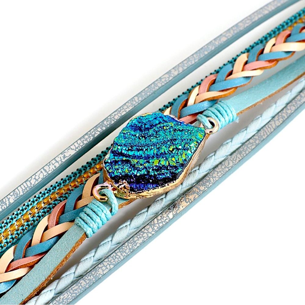 Leather Wrap bracelet - Picture 2 of 5